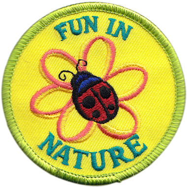 fun in nature embroidered patch